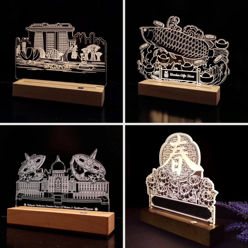 Custom Shape LED Light Trophy Plaque